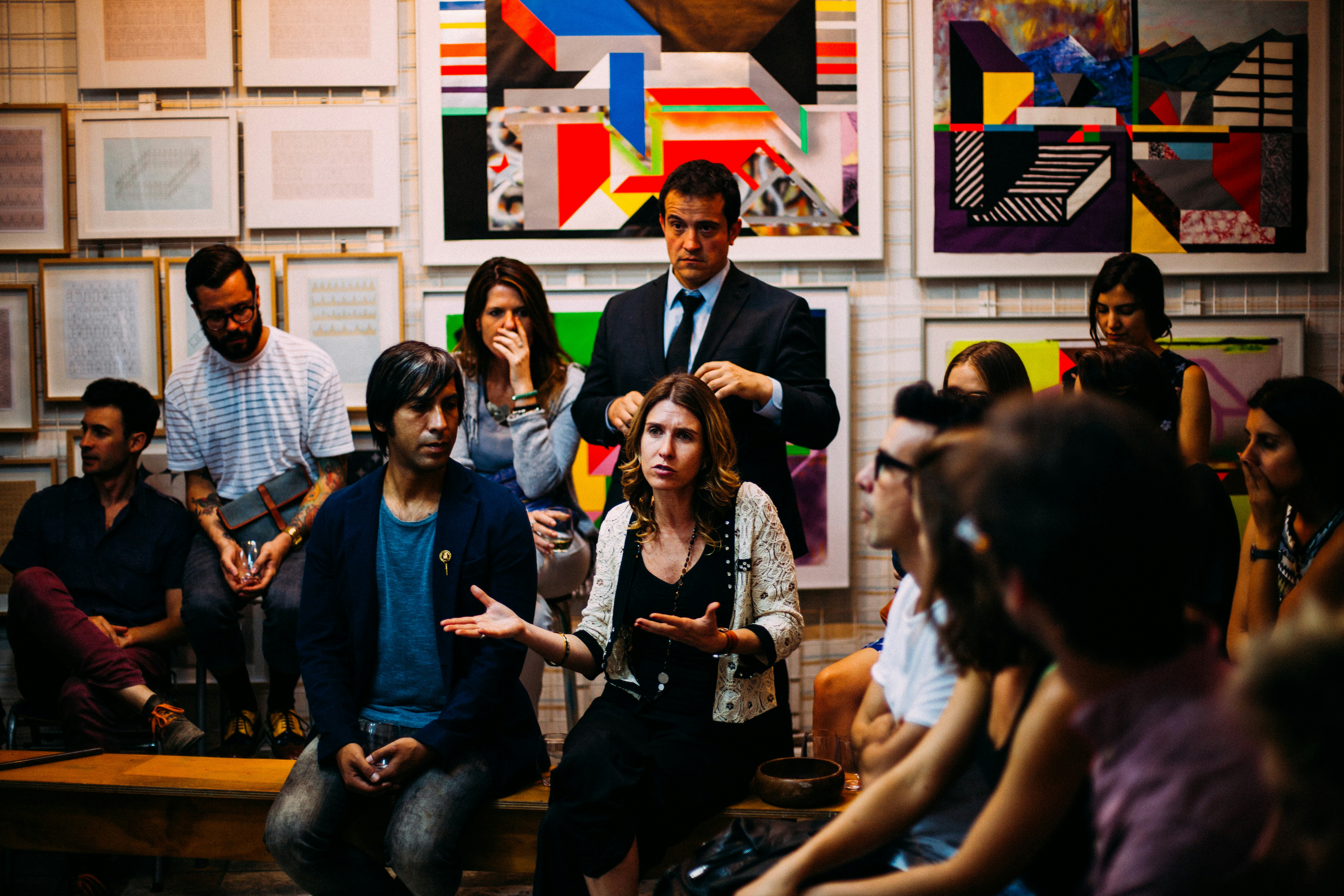 English Discussion League members debating